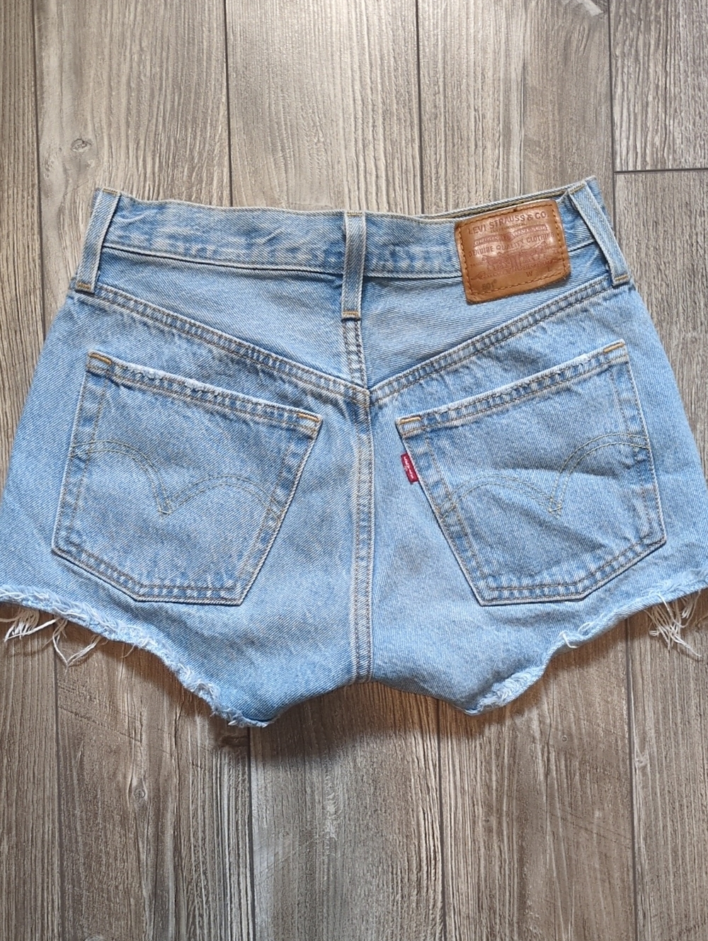 Levi's Light Blue 501 Cutoff Denim Shorts 24